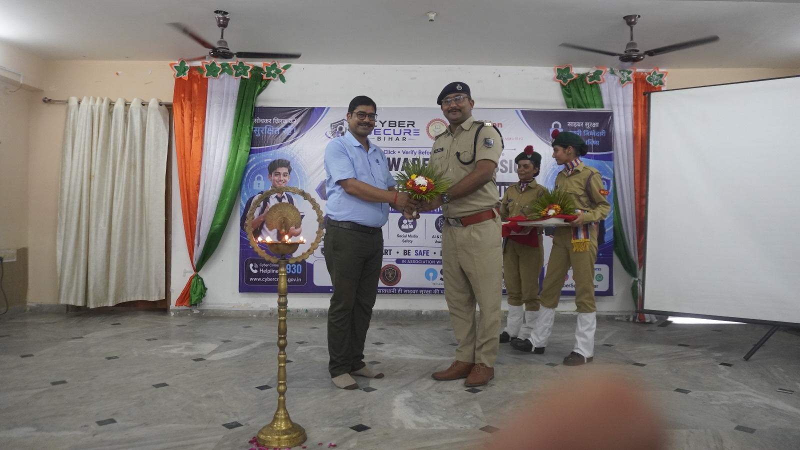 Students Presenting Educational Skit on Cyber Safety